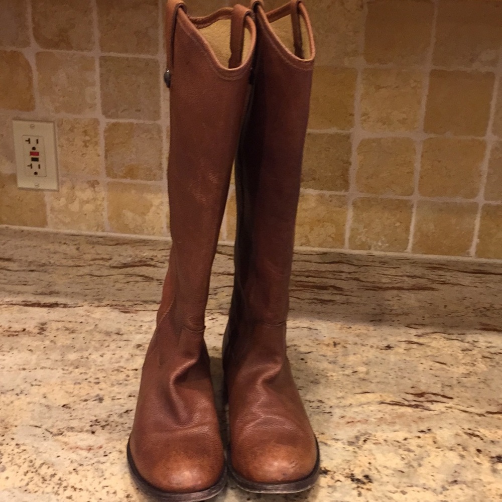 Tall leather boots